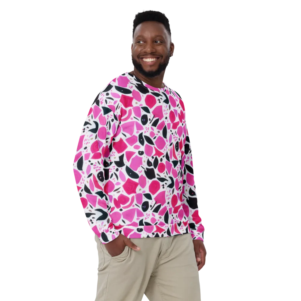 Fuchsia Confetti on Sweatshirt — Front