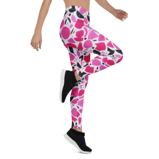 Fuchsia Confetti on Leggings