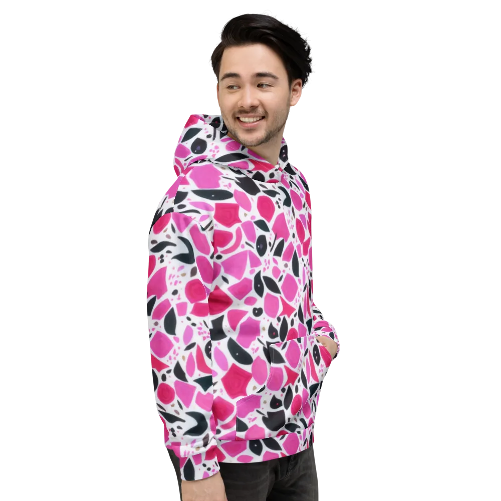 Fuchsia Confetti on Hoodie — Right