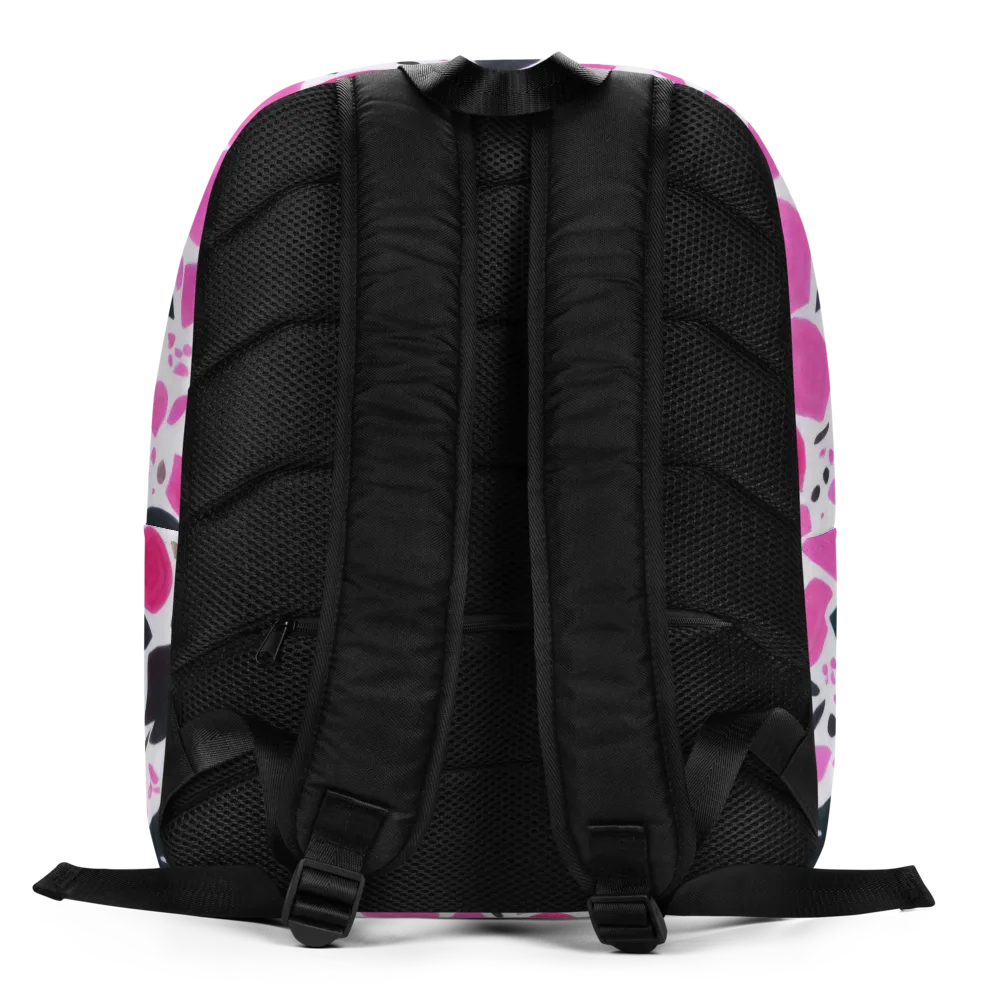 Fuchsia Confetti on Minimalist Backpack — Back
