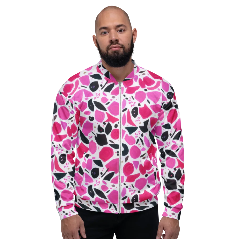 Fuchsia Confetti on Bomber Jacket — Front