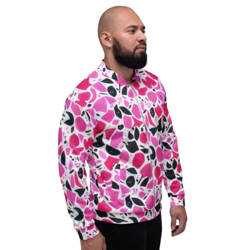 Fuchsia Confetti on a Bomber Jacket