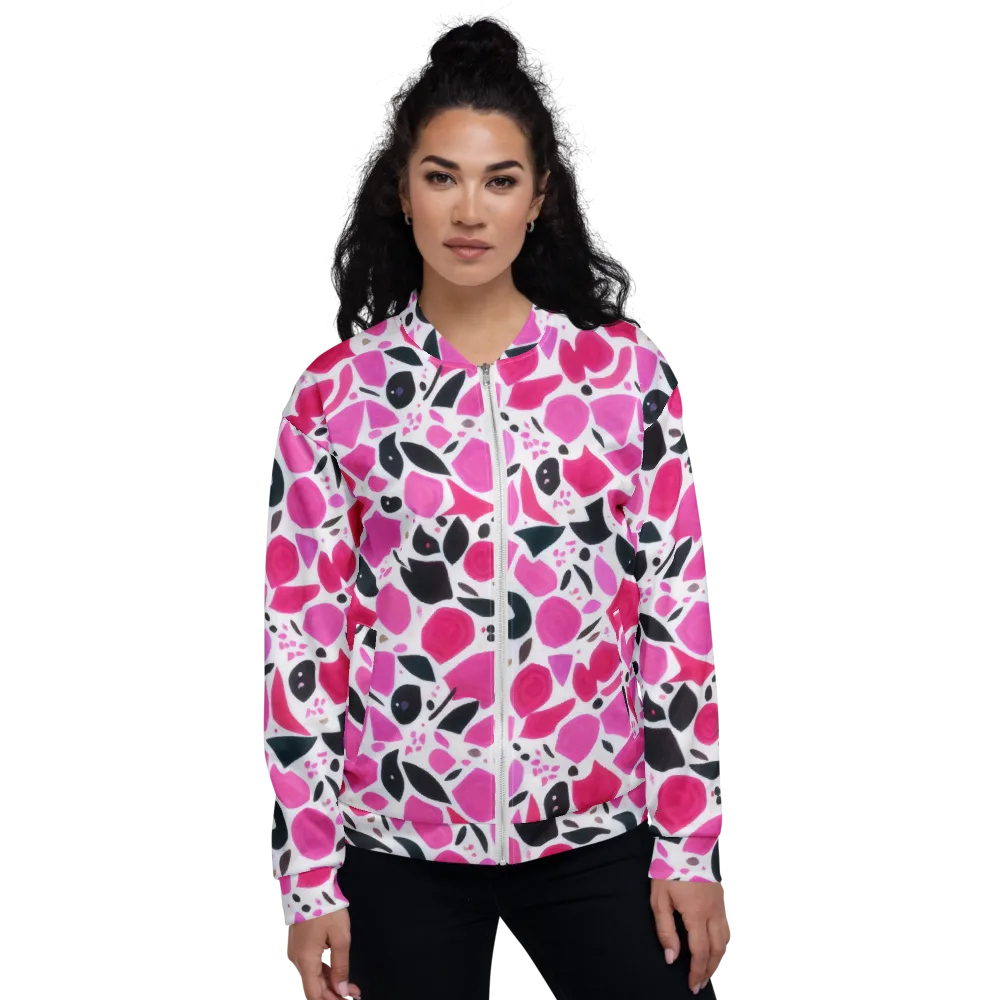 Fuchsia Confetti on Bomber Jacket — Front