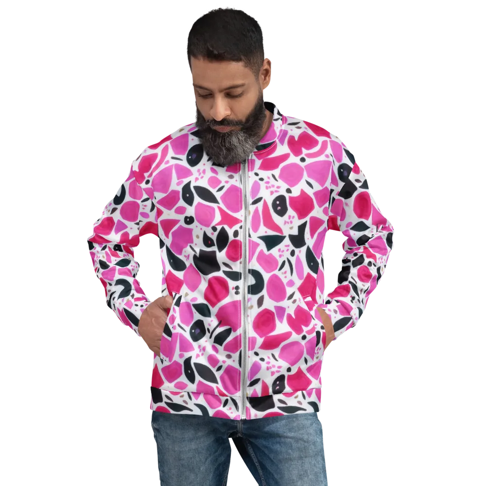 Fuchsia Confetti on Bomber Jacket — Front