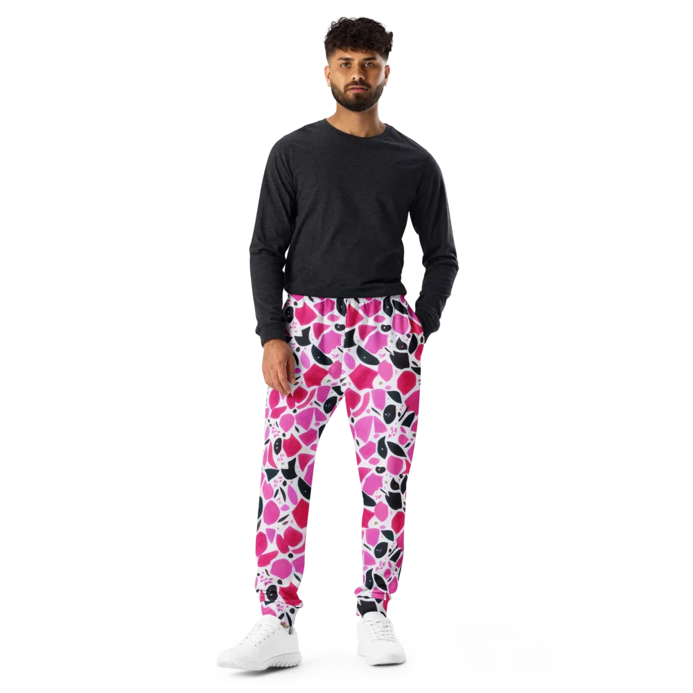 Fuchsia Confetti on Men's Joggers — Front