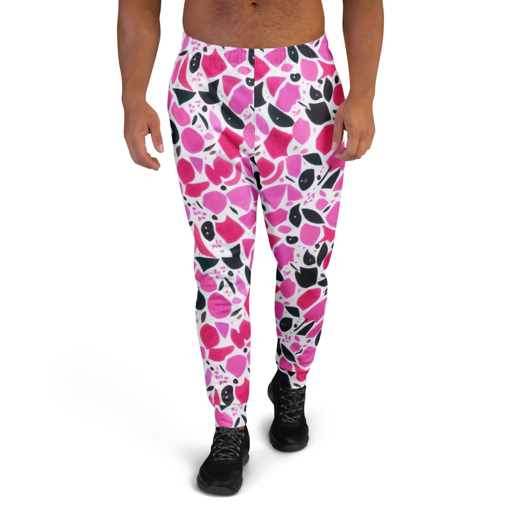 Fuchsia Confetti on Men's Joggers — Front