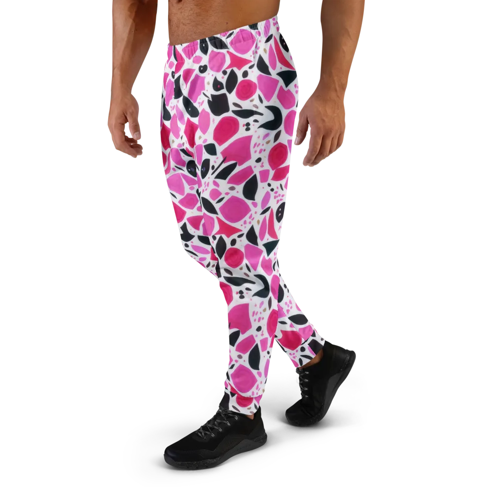Fuchsia Confetti on Men's Joggers — Left
