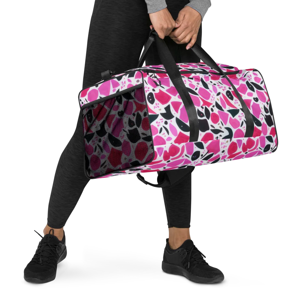 Fuchsia Confetti on Duffle Bag — Right Front