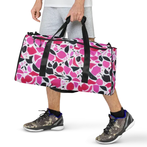 Fuchsia Confetti on a Duffle Bag