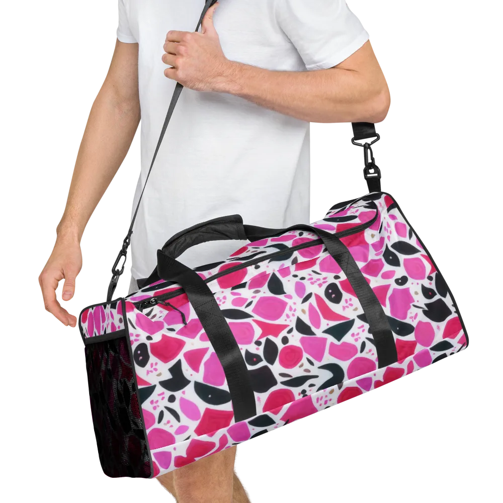 Fuchsia Confetti on Duffle Bag — Right Front