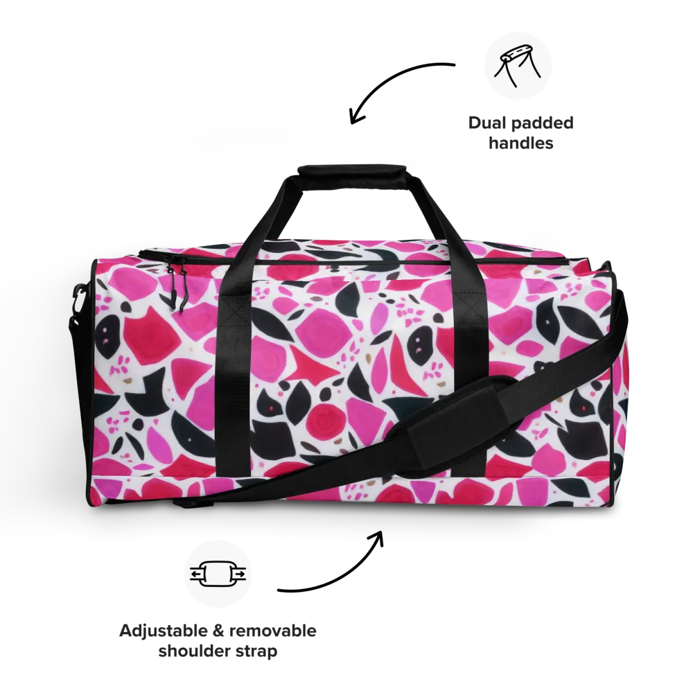 Fuchsia Confetti on Duffle Bag — Front