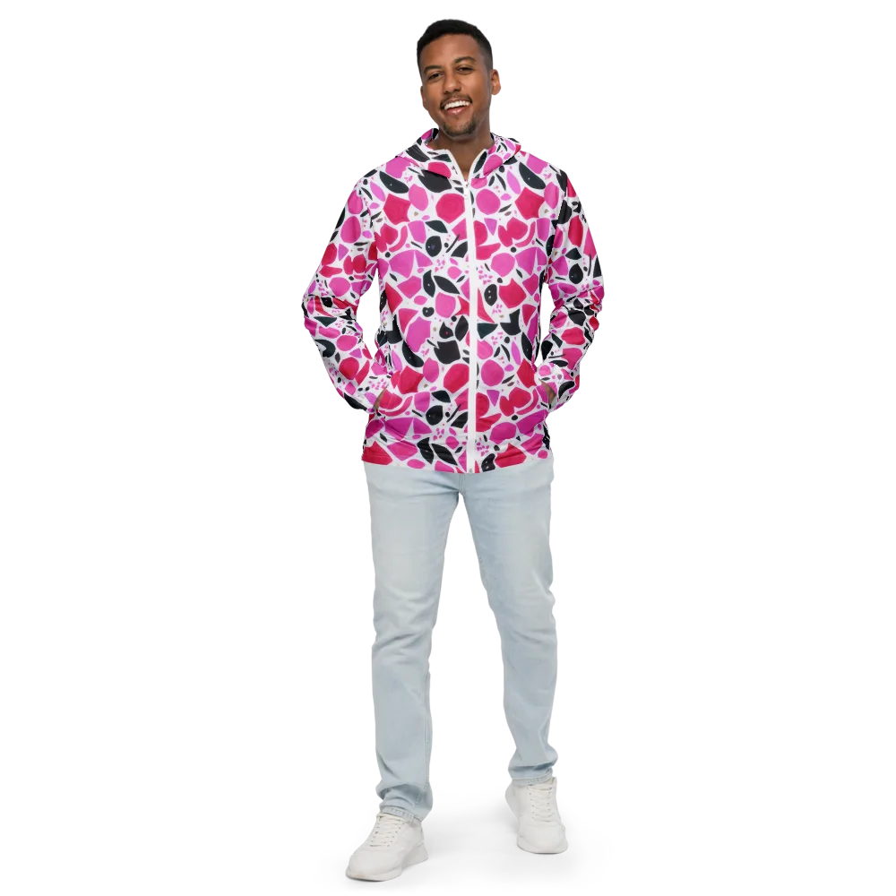 Fuchsia Confetti on Men's Windbreaker — Front