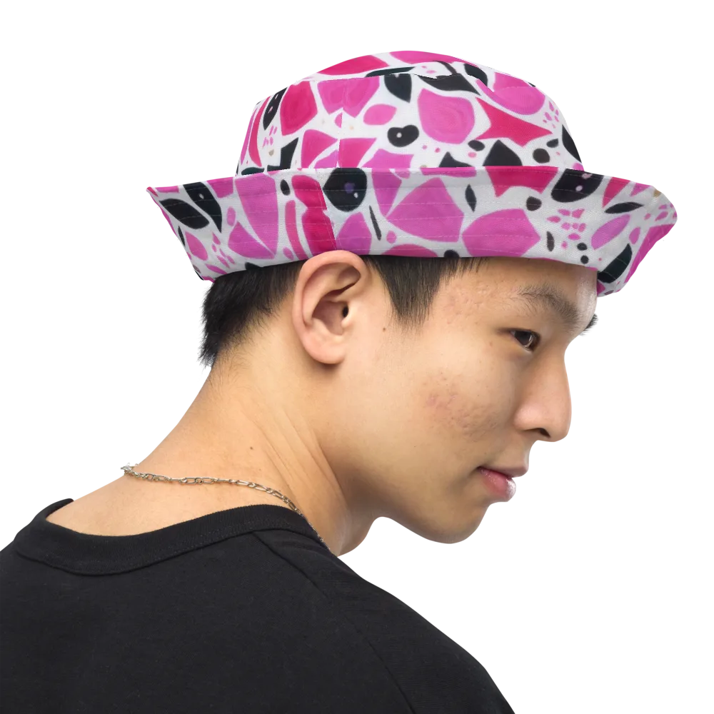 Fuchsia Confetti on Reversible Bucket Hat — Right Outside