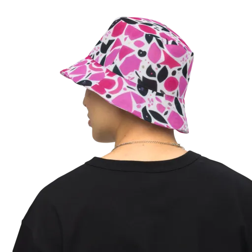 Fuchsia Confetti on a Reversible Bucket Hat