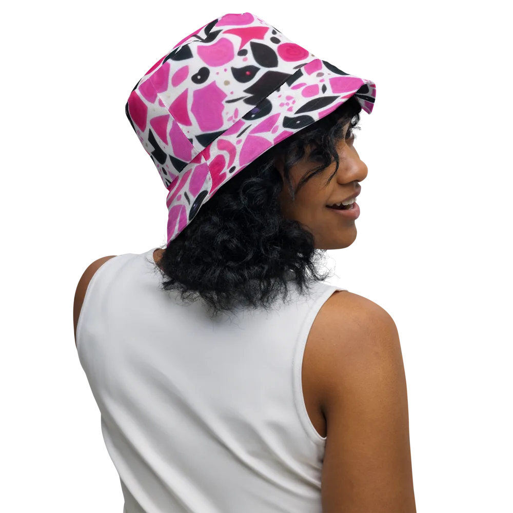 Fuchsia Confetti on Reversible Bucket Hat — Right Outside