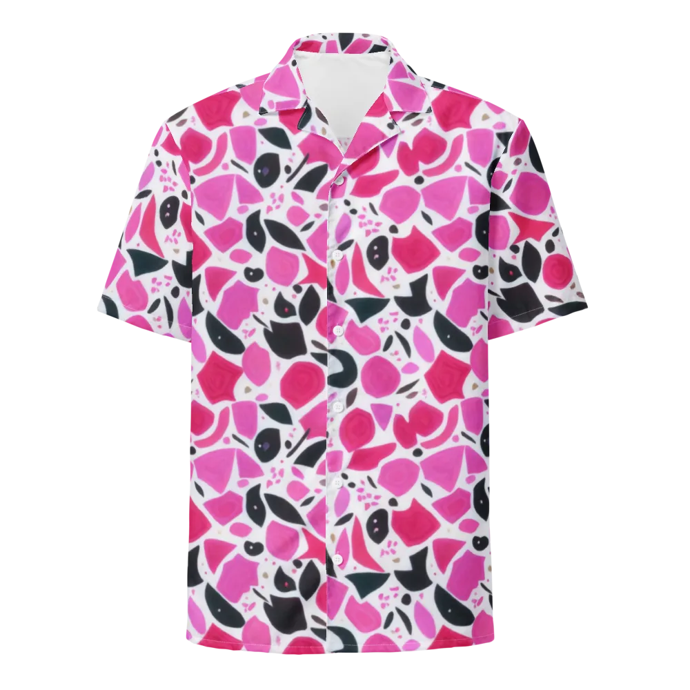 Fuchsia Confetti on Button Shirt — Front