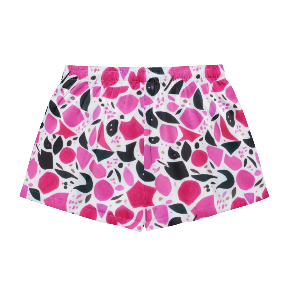 Fuchsia Confetti on Women's Pajama Shorts — Back