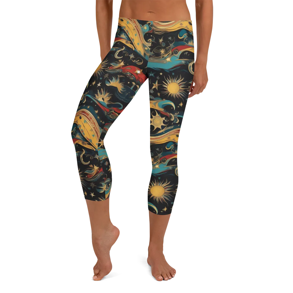 Sunlit Voyager on Capri Leggings — Front