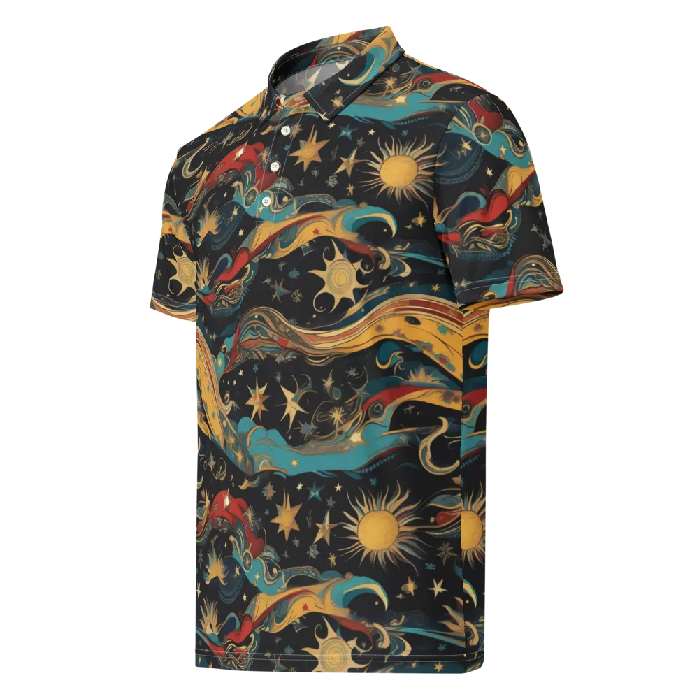 Sunlit Voyager on Men's Slim Fit Polo Shirt — Left Front