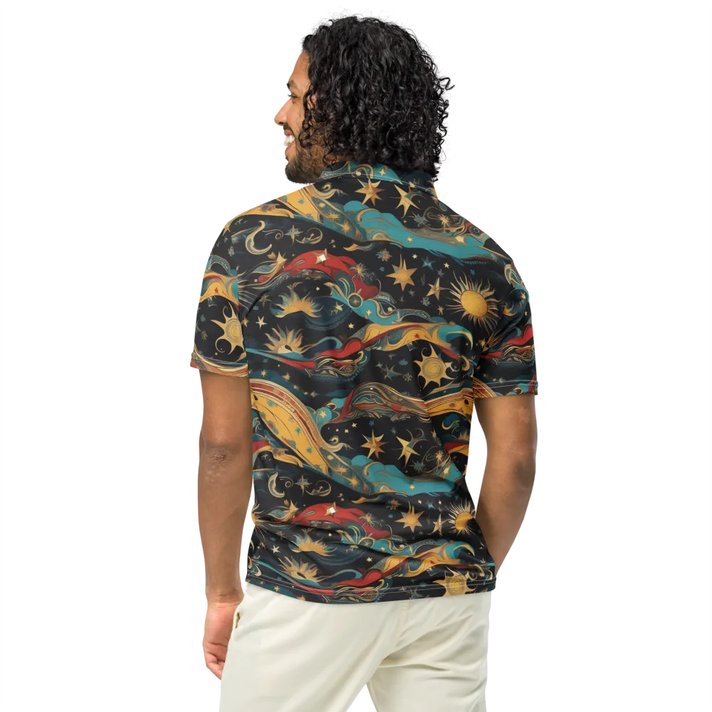 Sunlit Voyager on Men's Slim Fit Polo Shirt — Back