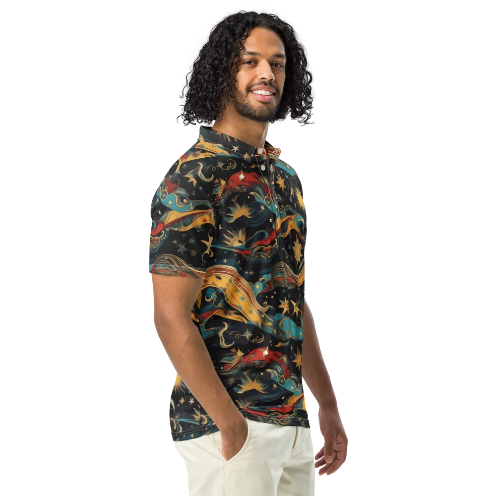 Sunlit Voyager on Men's Slim Fit Polo Shirt — Right Front