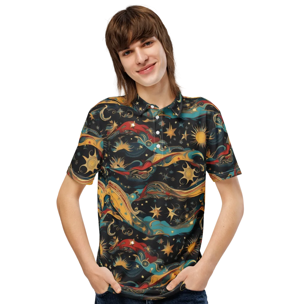 Sunlit Voyager on Men's Slim Fit Polo Shirt — Front