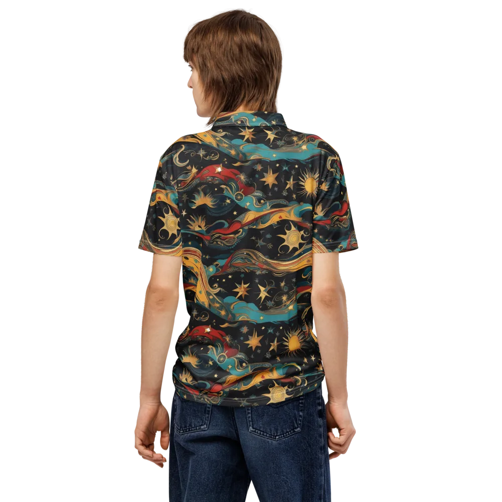 Sunlit Voyager on Men's Slim Fit Polo Shirt — Back