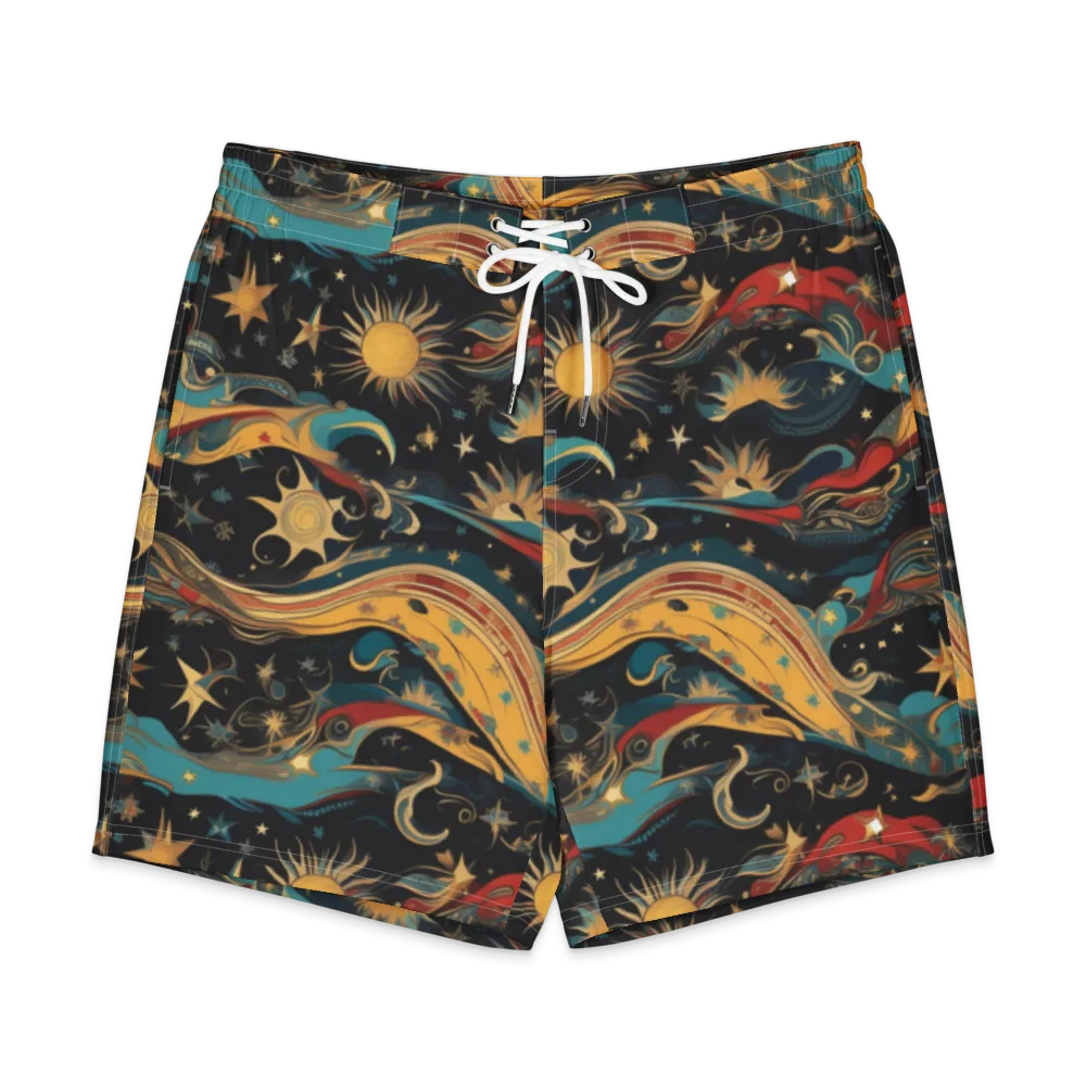 Sunlit Voyager on Men's Board Shorts — Front
