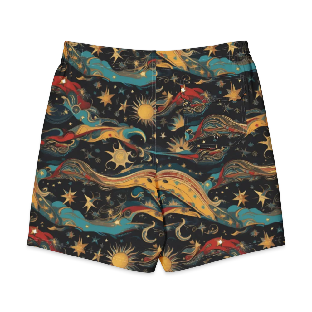 Sunlit Voyager on Men's Board Shorts — Back