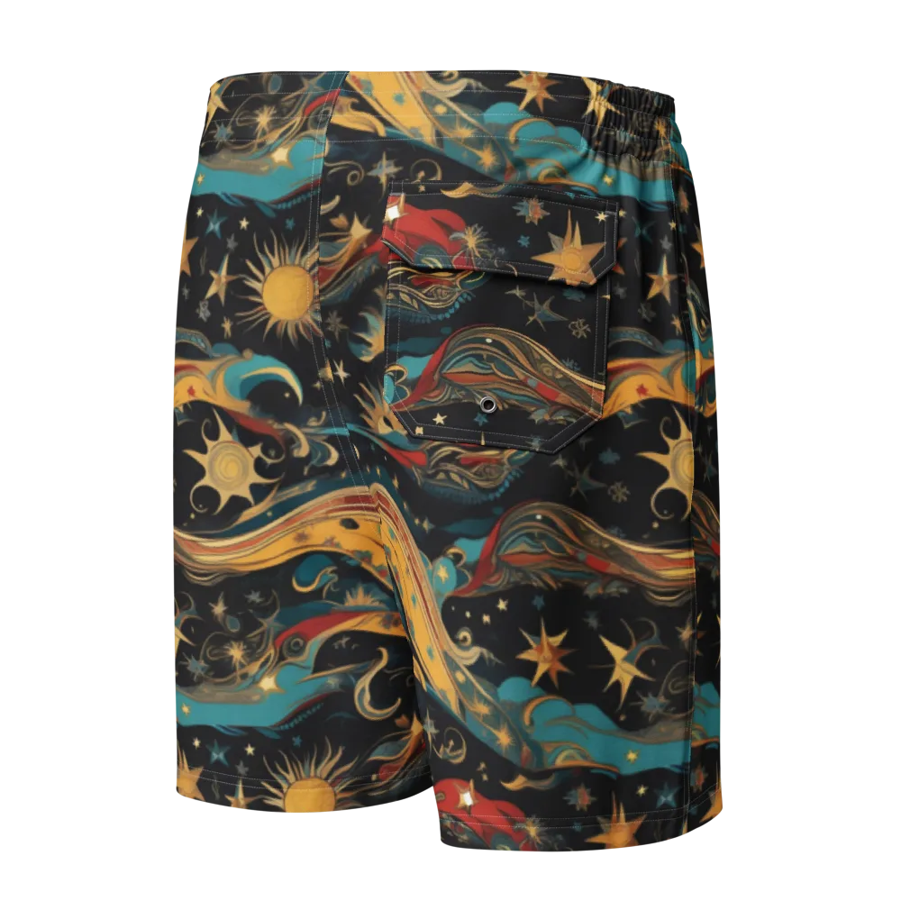 Sunlit Voyager on Men's Board Shorts — Back