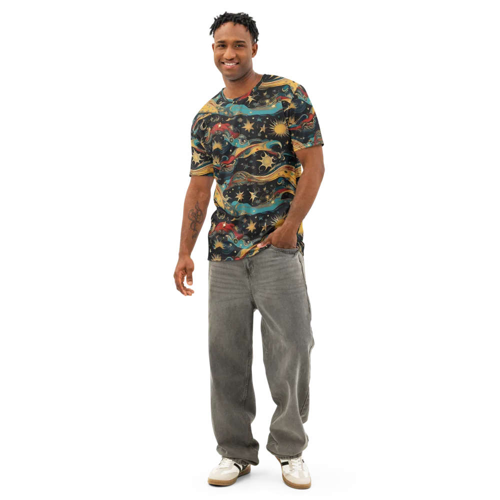 Sunlit Voyager on Men's Cotton Crew Neck T-Shirt — Front