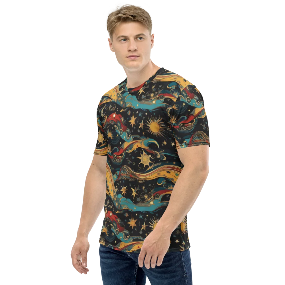 Sunlit Voyager on Men's Crew Neck T-Shirt — Left