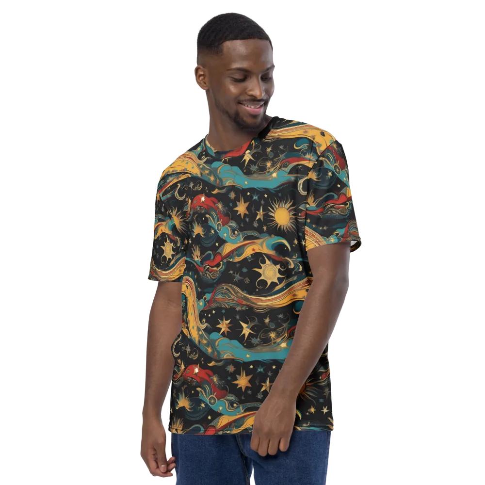 Sunlit Voyager on Men's Crew Neck T-Shirt — Left