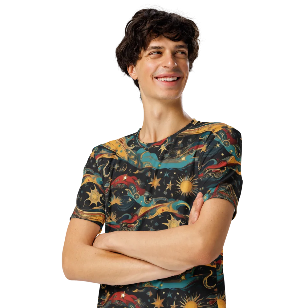 Sunlit Voyager on Men's Crew Neck T-Shirt — Left Front