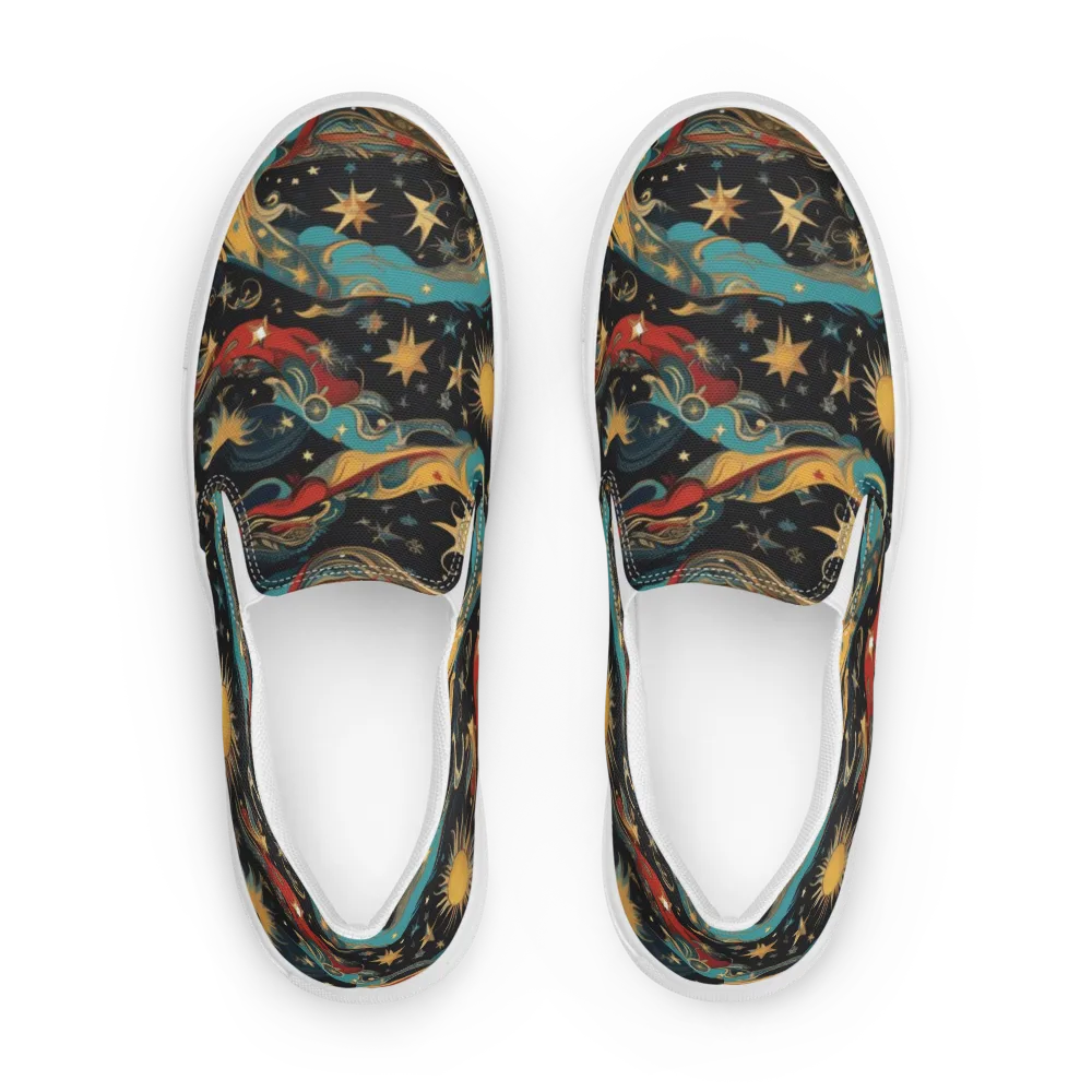Sunlit Voyager on Men's Slip-On Canvas Shoes — Front
