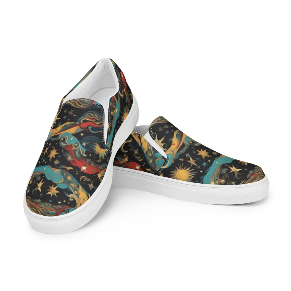 Sunlit Voyager on Men's Slip-On Canvas Shoes — Left Front