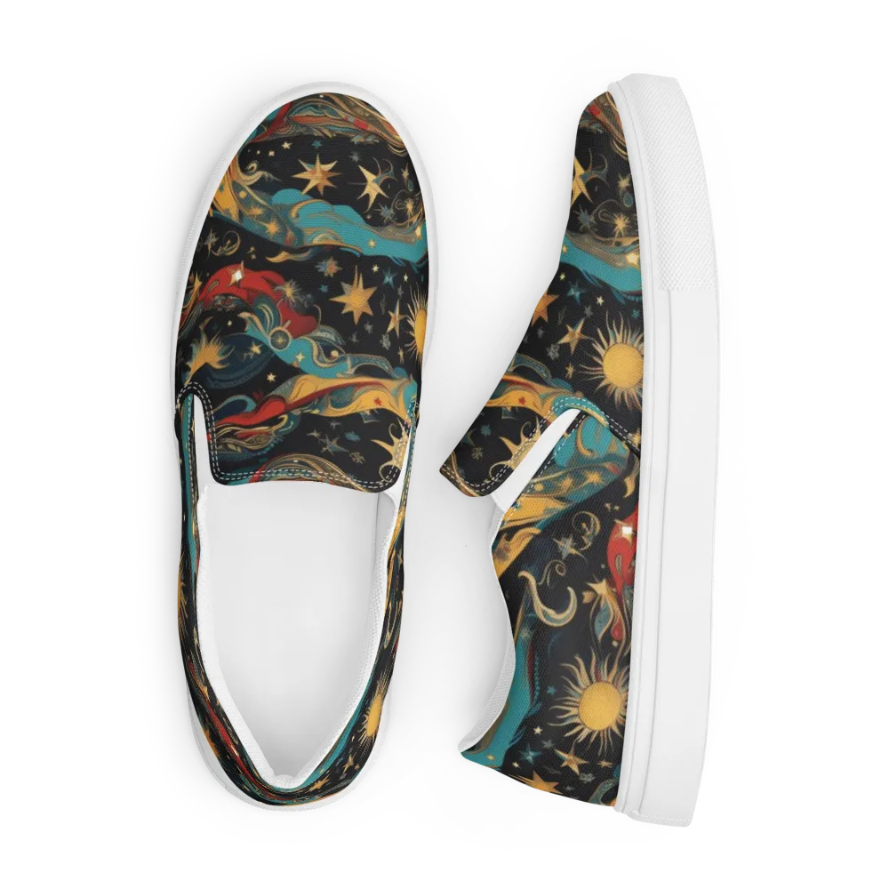Sunlit Voyager on Men's Slip-On Canvas Shoes — Front