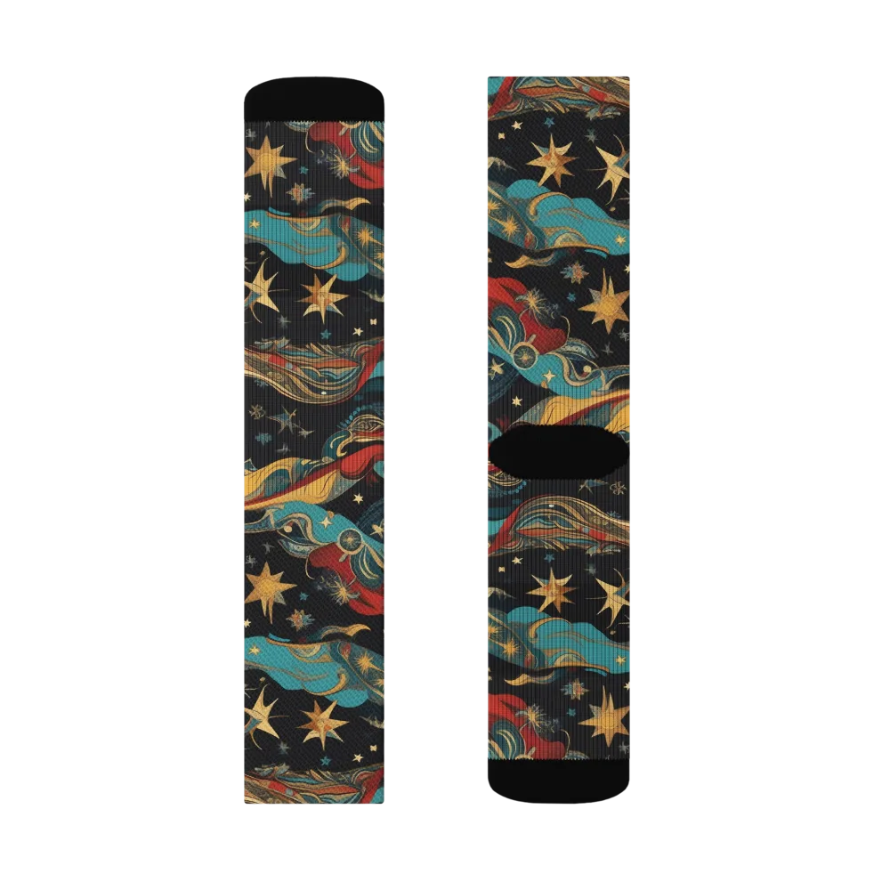Sunlit Voyager on Socks — Right Sock