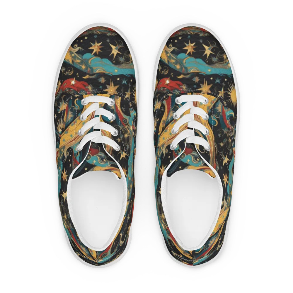 Sunlit Voyager on Men's Lace-Up Canvas Shoes — Front