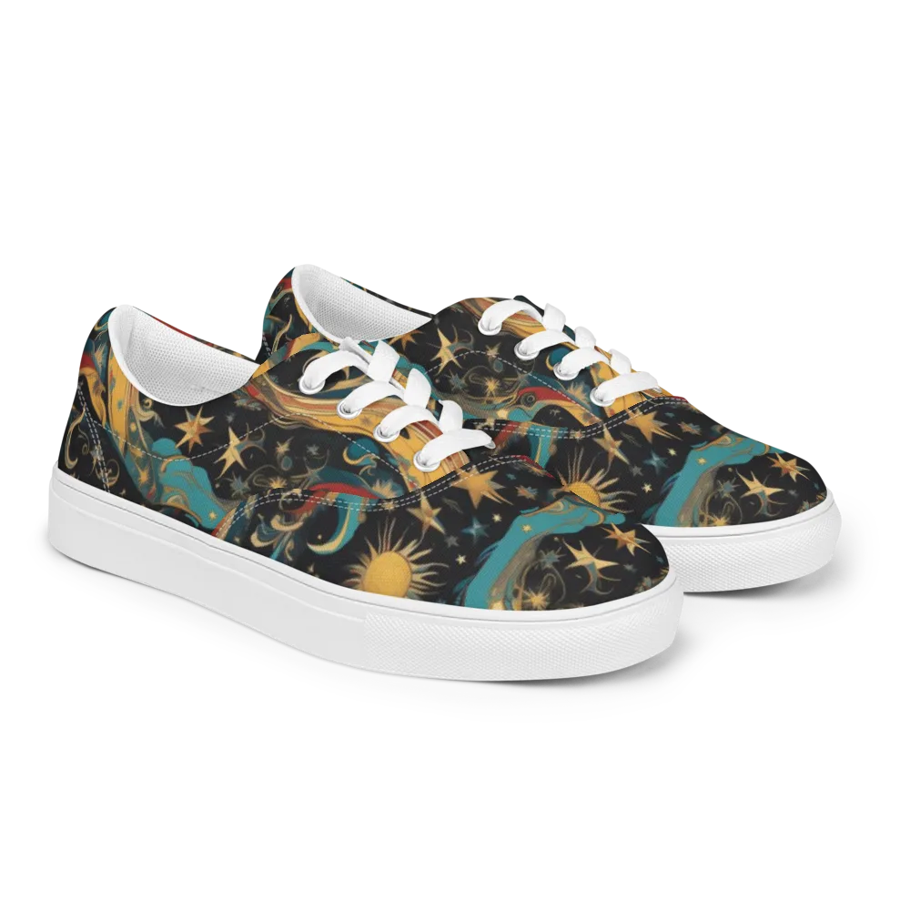 Sunlit Voyager on Men's Lace-Up Canvas Shoes — Right Front