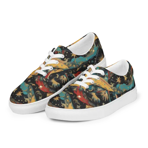Sunlit Voyager on a Men's Lace-Up Canvas Shoes