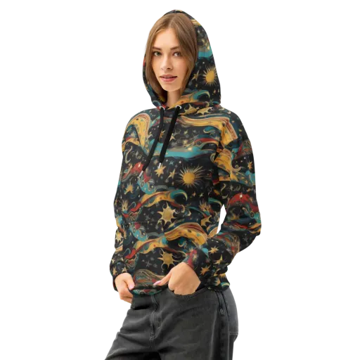Sunlit Voyager on a Cotton Hoodie