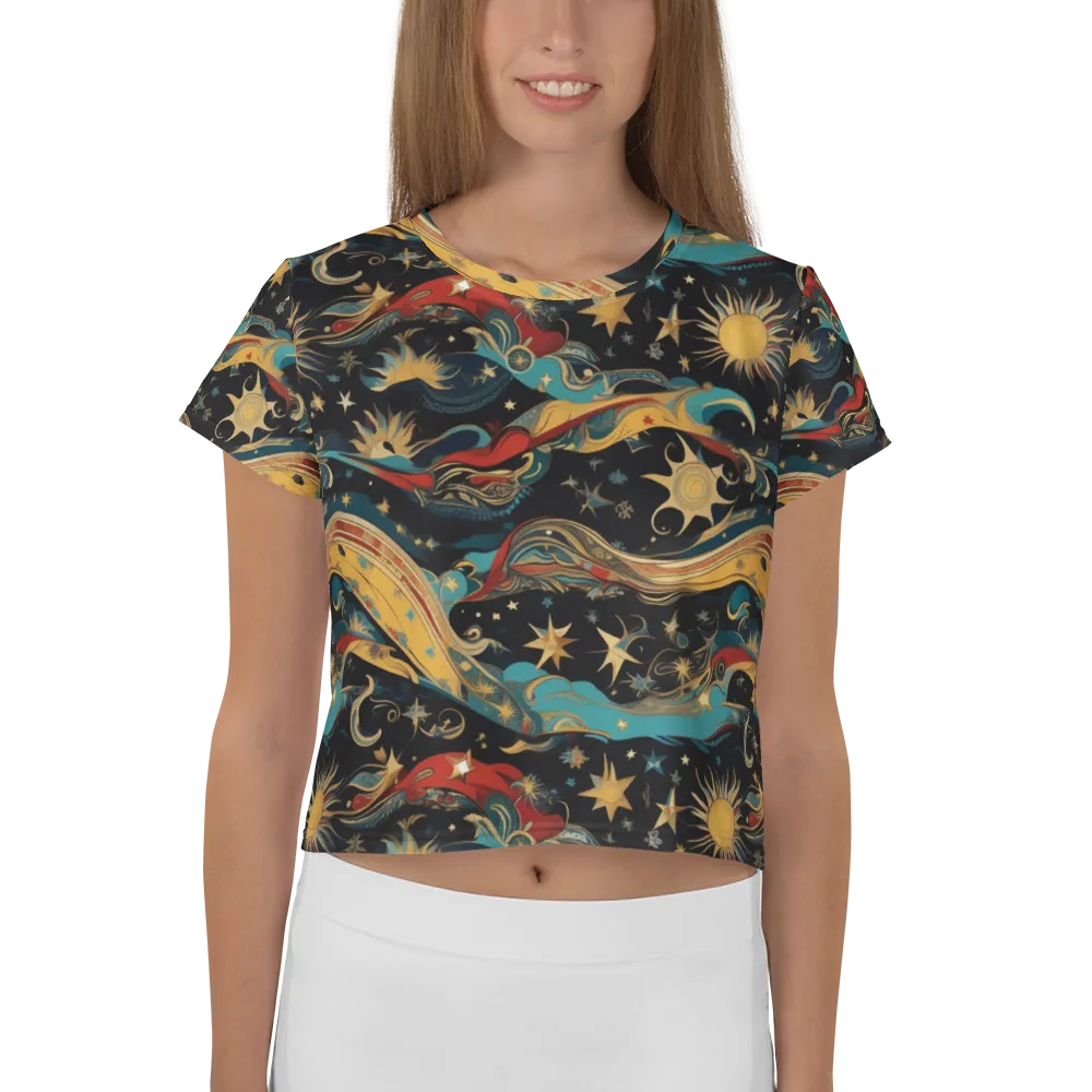 Sunlit Voyager on Crop Tee — Front