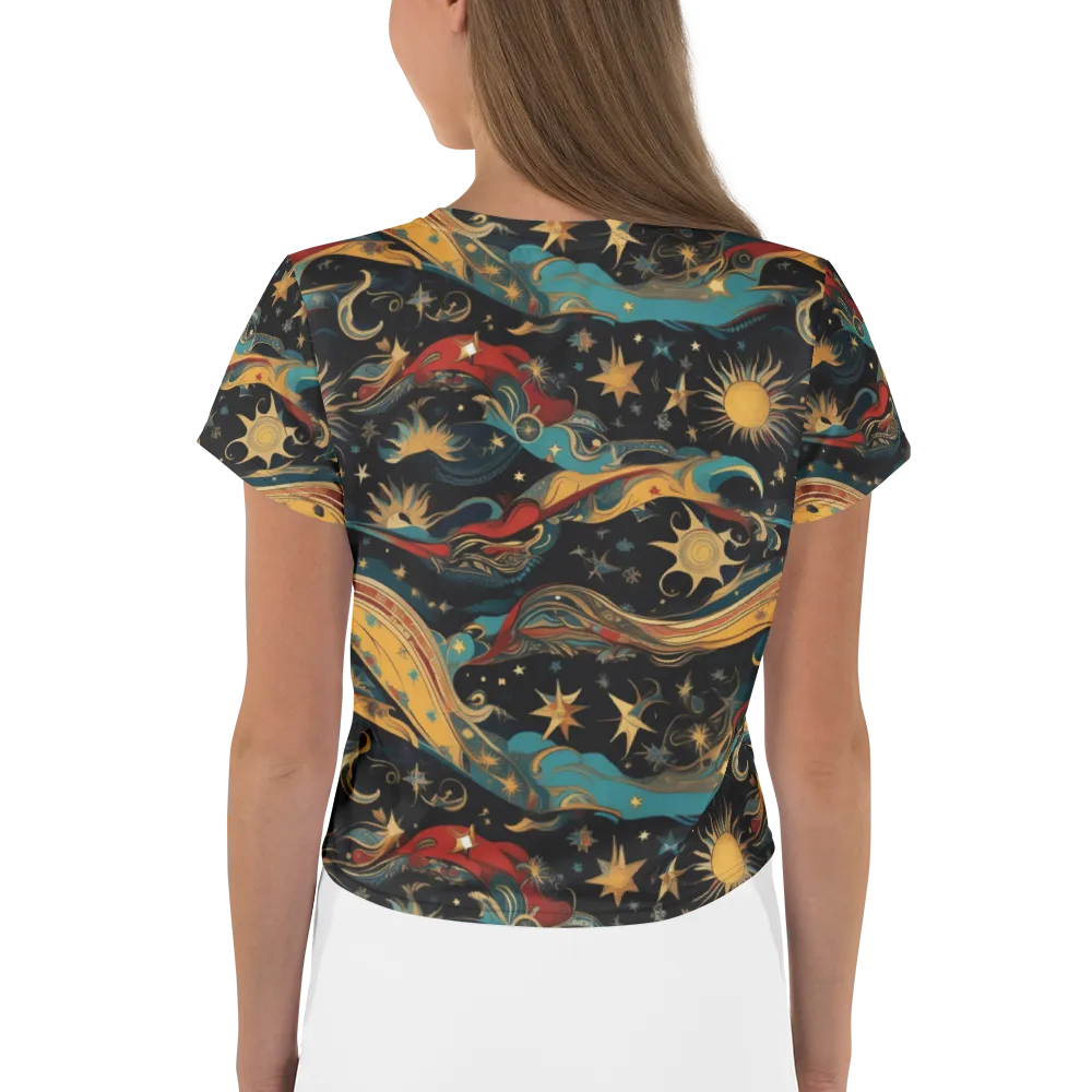 Sunlit Voyager on Crop Tee — Back
