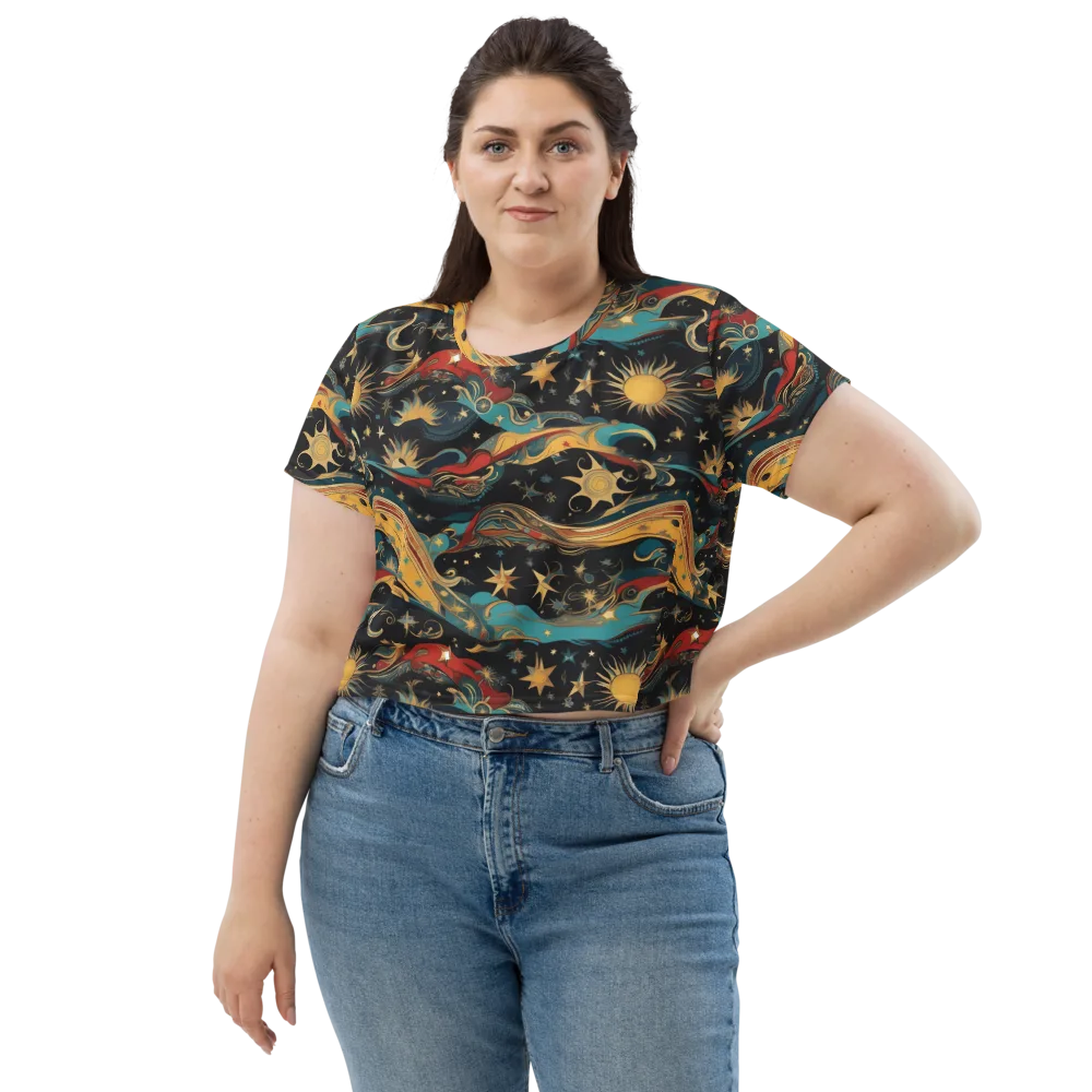Sunlit Voyager on Crop Tee — Front