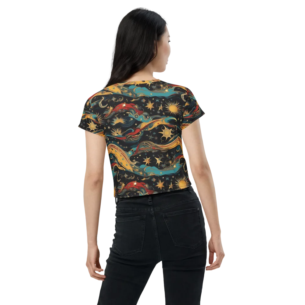Sunlit Voyager on Crop Tee — Back