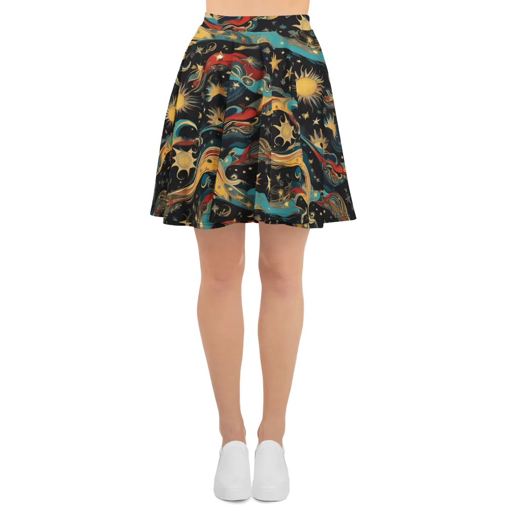 Sunlit Voyager on Skater Skirt — Front