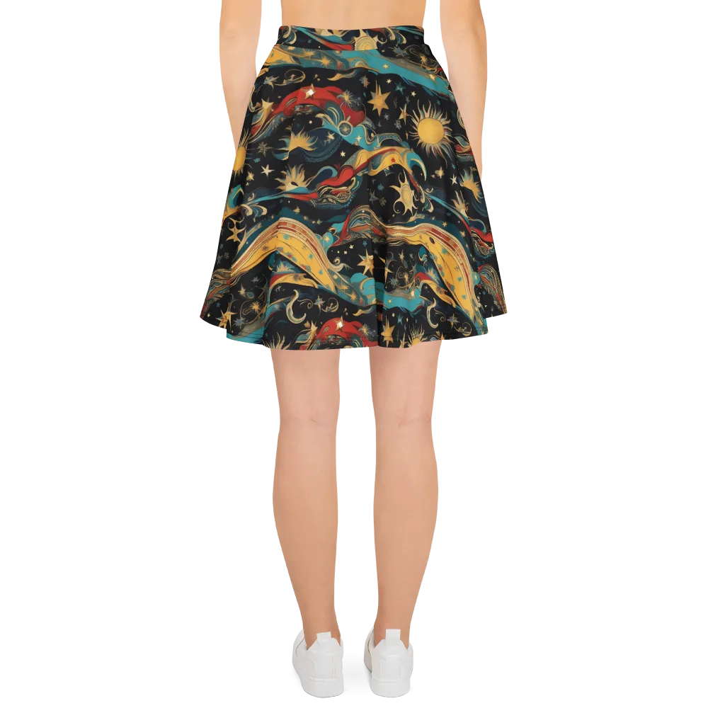 Sunlit Voyager on Skater Skirt — Back