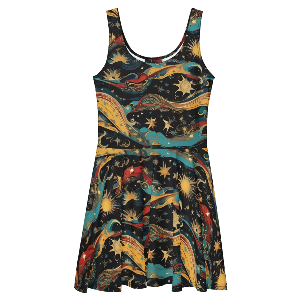 Sunlit Voyager on Skater Dress — Front
