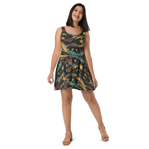 Sunlit Voyager on a Skater Dress
